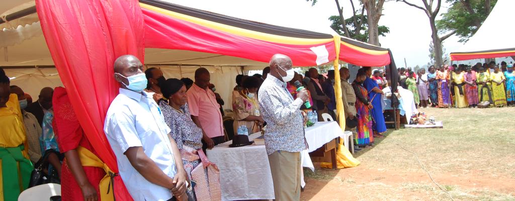 Rt Bishop Wabulakha leads the Prayer during Women's Day celebrations